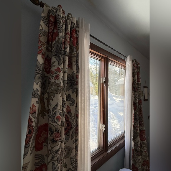 Pottery Barn set of 2 cotton and linen blend black out curtains, 50" x 96". - Picture 2 of 9